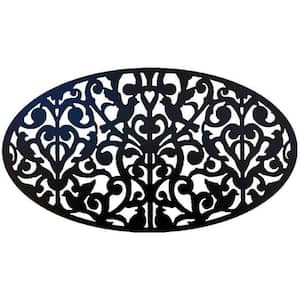 Ginger Dove 27 in. x 46 in. Black Oval Decorative Screen Panel