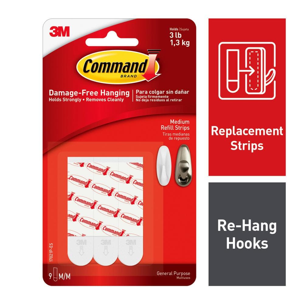 Command Damage-Free Hanging Assorted Refill Strips - 16 count