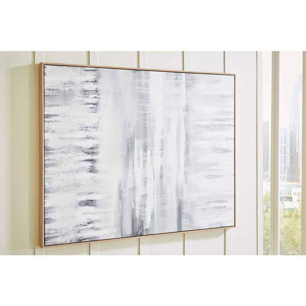 Estonbrook Gray and White Abstract Wall Art