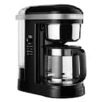 12-Cup Onyx Black Drip Coffee Maker with Spiral Showerhead