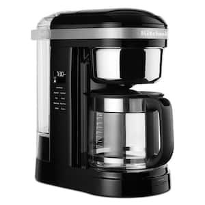 12-Cup Onyx Black Drip Coffee Maker with Spiral Showerhead