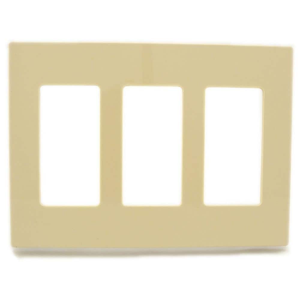 3-Gang Ivory Decora/Rocker Polycarbonate Standard Screwless Wall Plate (1-Pack) 80311-SI price history on PriceWatchPro