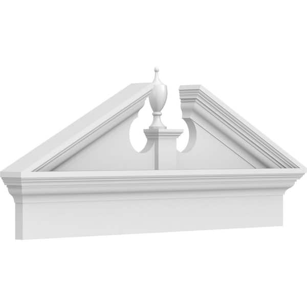 Ekena Millwork 2-3/4 in. x 36 in. x 15-7/8 in. (Pitch 6/12) Acorn Architectural Grade PVC Combination Pediment Moulding