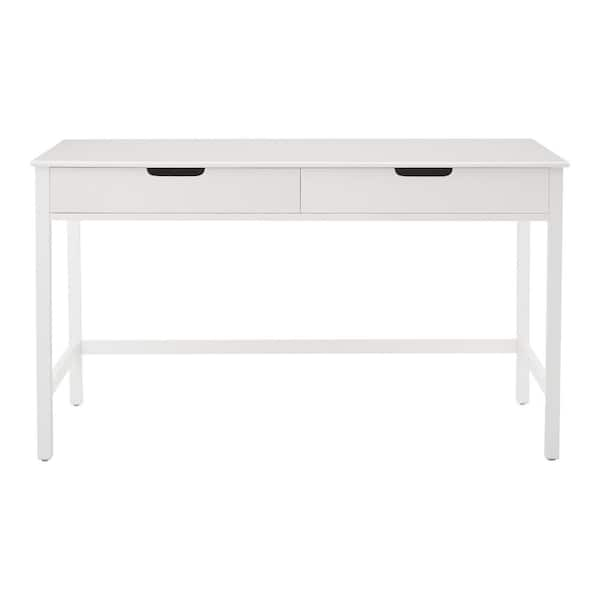 StyleWell 54 in. Craft White Writing Desk with 2-Drawers