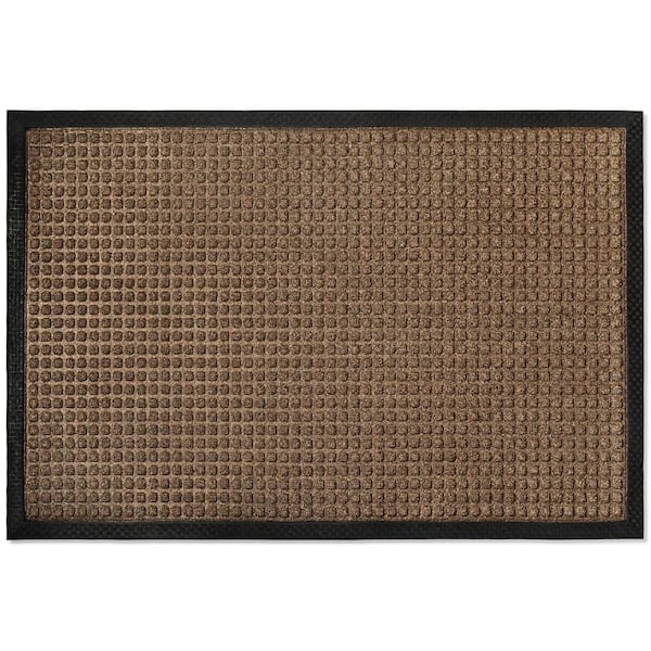 Indoor Outdoor Doormat Brown 36 in. x 60 in. Button Floor Mat