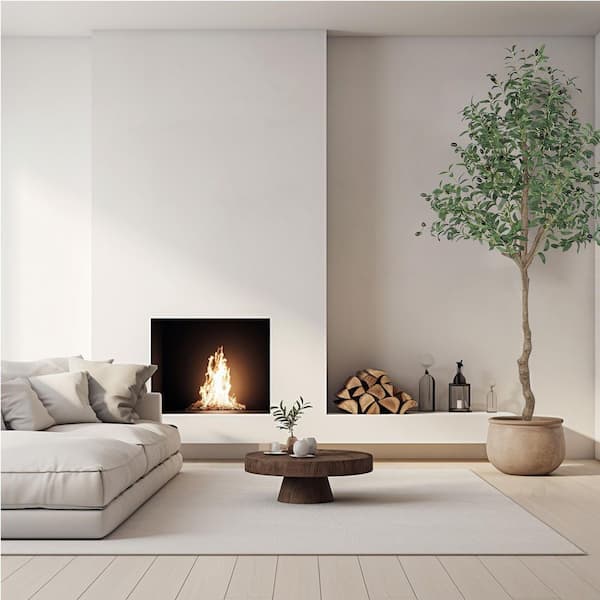 Swafrrt 6 ft. Artificial Olive Tree in Pot, Large Faux Olive Silk Tree for Indoor Home Decor and Housewarming Gift