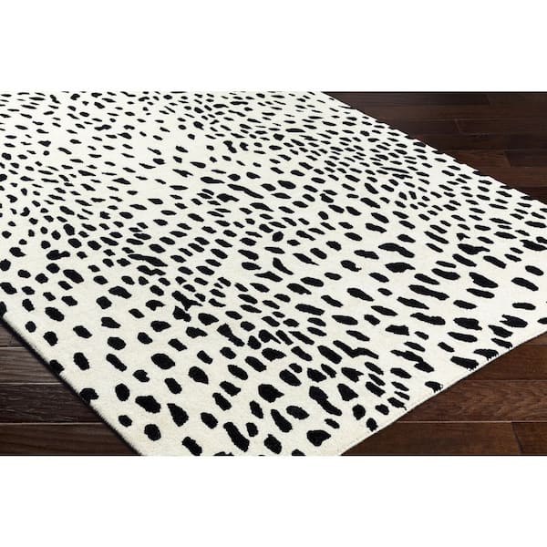 Athena ATH-5171 12 ft. x 15 ft. Black and White Handmade, Area Rug