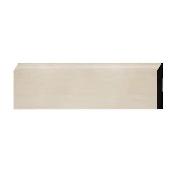 Ekena Millwork WM620 0.5625 in. D x 4.25 in. W x 6 in. L Wood (Poplar) Baseboard Moulding Sample