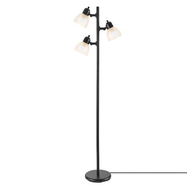 3 Light Matte Black Floor Lamp, Floor Lamps Home Depot