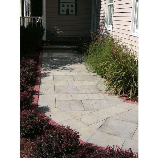 Patio-on-a-Pallet 12 in. x 12 in. x 1.5 in. Gray Variegated Traditional York-Stone Concrete Paver (Pallet of 100-Pieces)