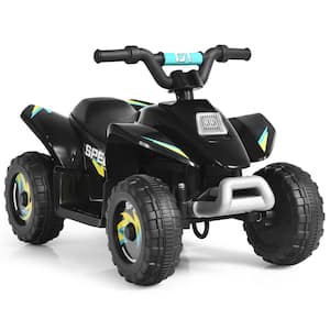 6-Volt Kids Electric Quad ATV 4 Wheels Ride-On Toy Toddlers Forward and Reverse in Black