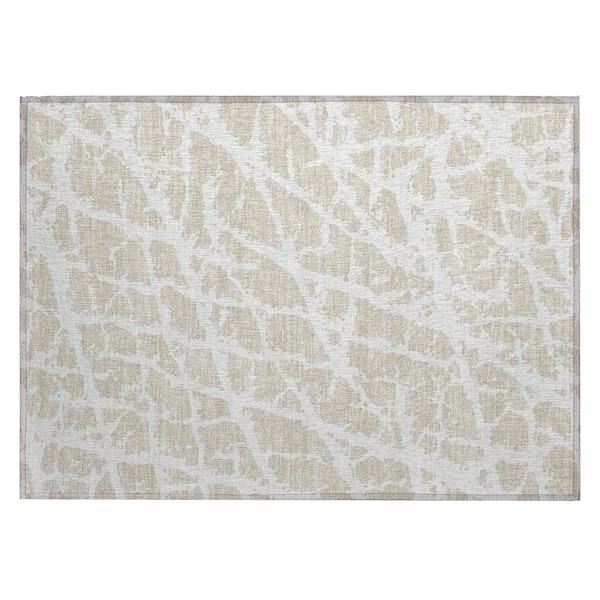 Addison Rugs Chantille ACN501 Beige 1 ft. 8 in. x 2 ft. 6 in. Machine Washable Indoor/Outdoor Geometric Area Rug