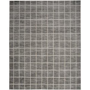Serenity Home Grey Ivory 5 ft. x 7 ft. Linear Contemporary Area Rug