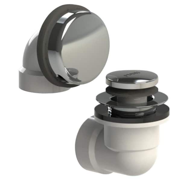 Watco 901 Series Sch. 40 PVC Bath Waste Half Kit with Foot Actuated Bathtub Stopper in Chrome Plated