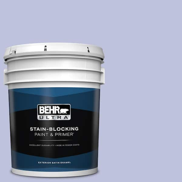 BEHR ULTRA 5 gal. #610A-3 Lavender Sachet Satin Enamel Exterior Paint & Primer