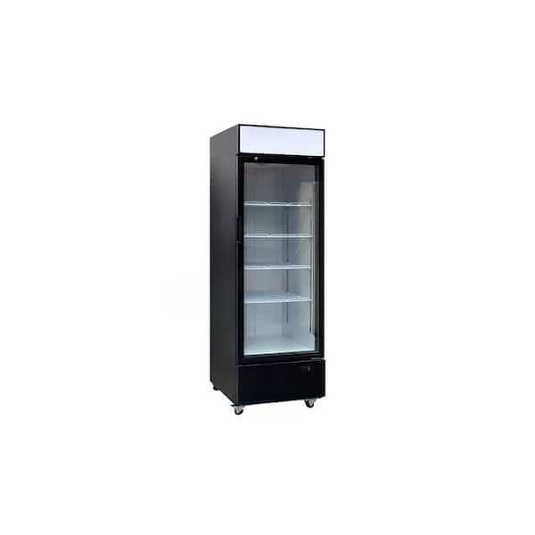 Elite Kitchen Supply 23.6 in. 15.8 cu. ft. One Merchandiser Glass Door Cooler ES23FDX Black