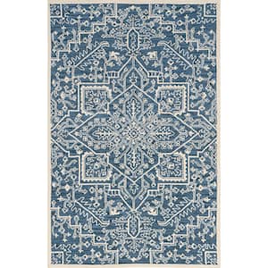 Mallory Blue 8 ft. x 10 ft. Persian Wool Area Rug