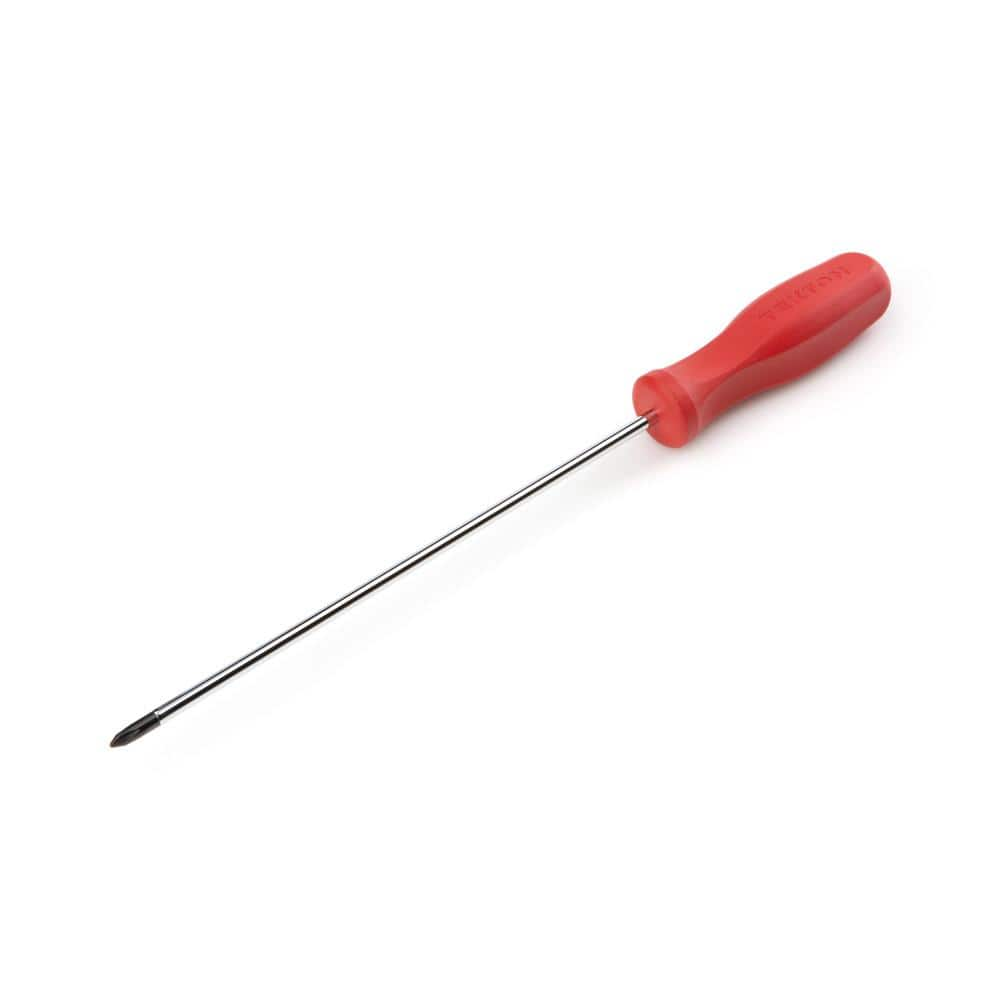 TEKTON Long #1 Phillips Hard-Handle Screwdriver (Chrome Blade)