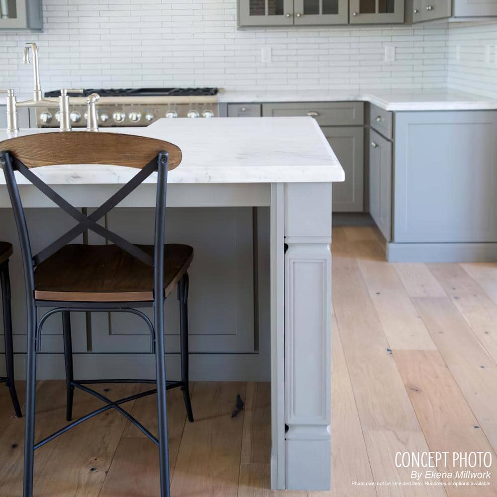 Unfinished Rubberwood Traditional Cabinet Column, 35.5" Height