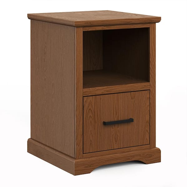 Bridgevine Home Cheyenne 1 -Drawer Bourbon 36 in. H x 20.25 in. W x 21.375 in. D Wood Vertical File Cabinet