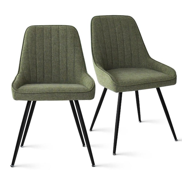 Elevens Boston Green Upholstered Side Chair(Set of 2)