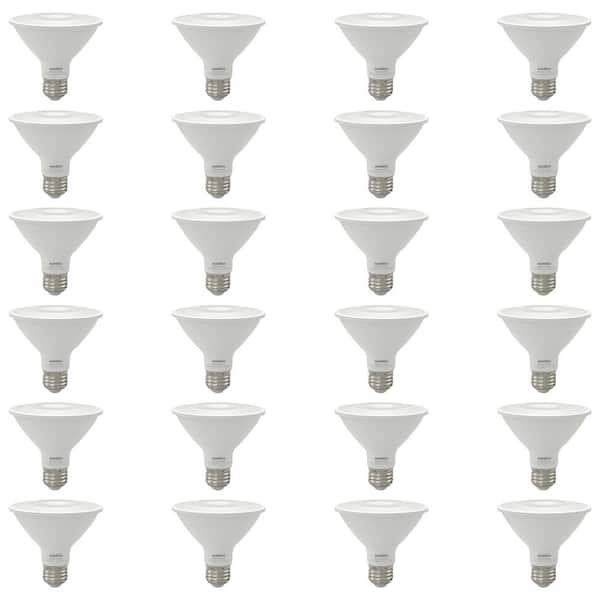Sunlite 75-Watt Equivalent PAR30 Dimmable Floodlight E26 Base LED Light Bulb 3000K (24-Pack)