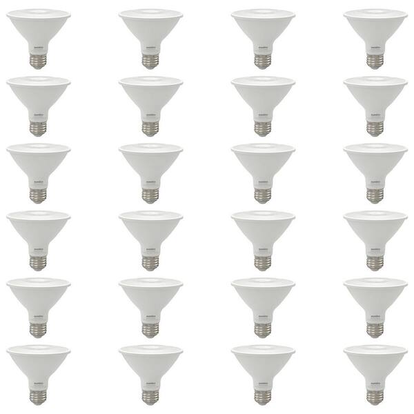 KOR 4-Pack LED Flood Light Bulbs – PAR30/SN Short Neck, 10W (75W Replacement), 3000K Warm White, E26