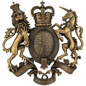 18 in. x 17.5 in. Royal Coat of Arms of Great Britain Wall Sculpture