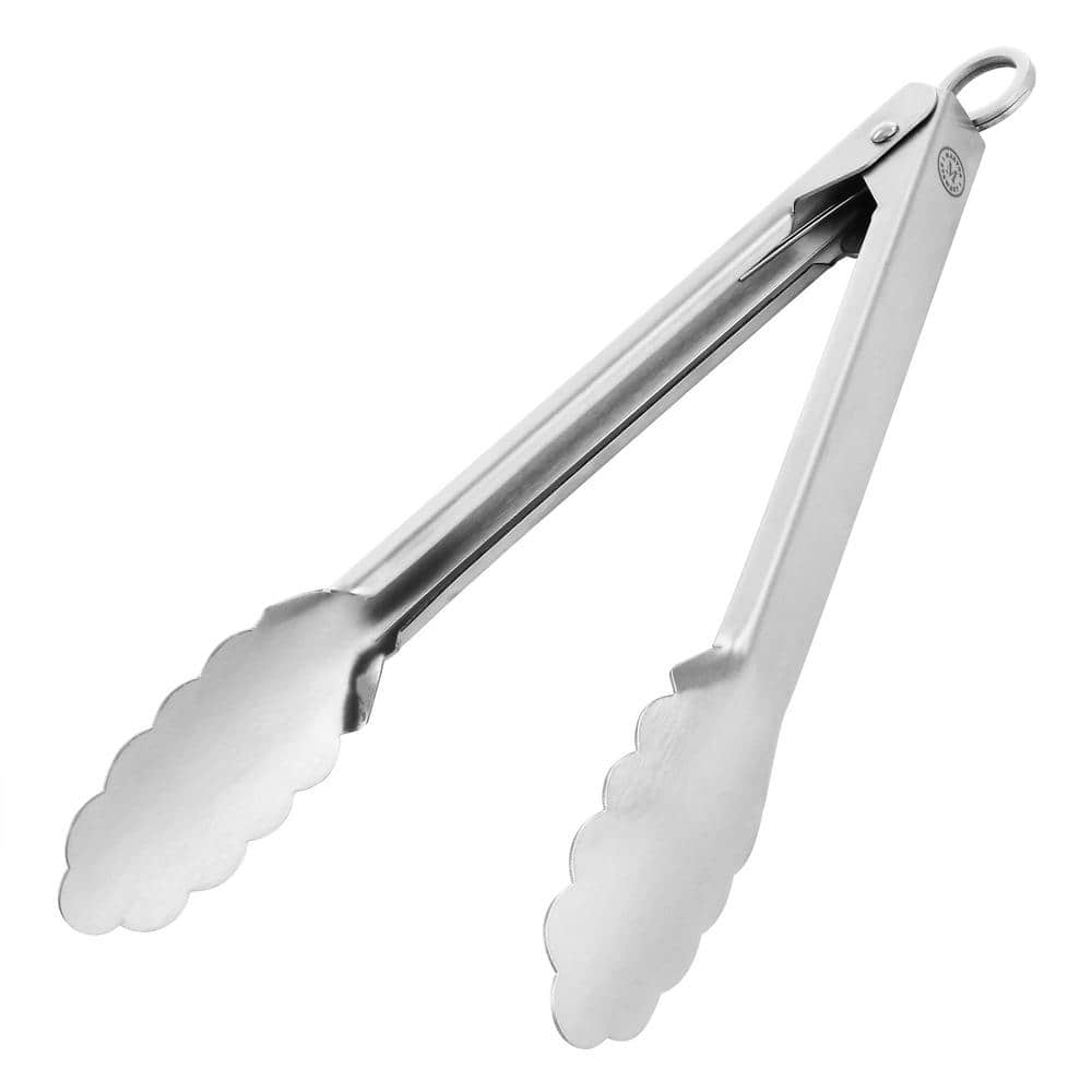 KitchenAid Silicone Tipped Stainless Steel Tongs, Black