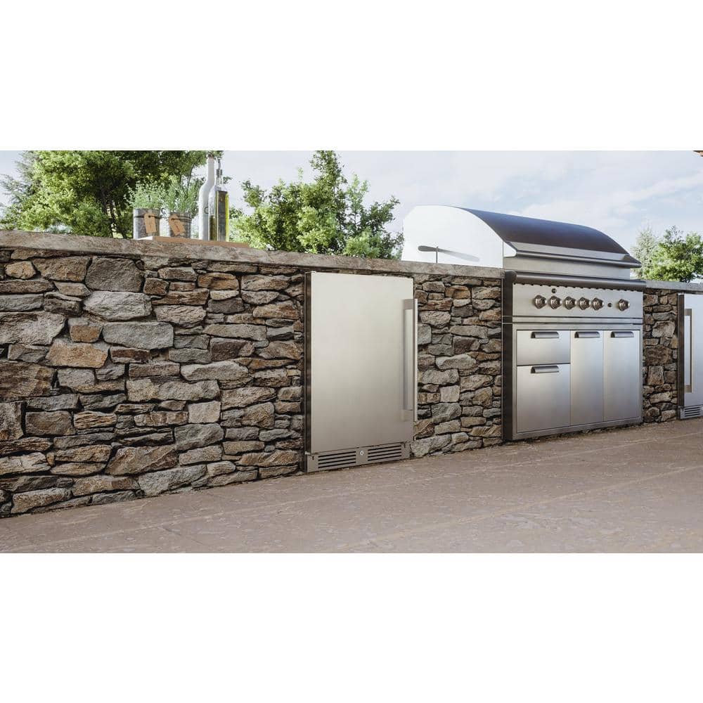 Presrv 24-Inch Stainless Steel Outdoor Beverage Refrigerator