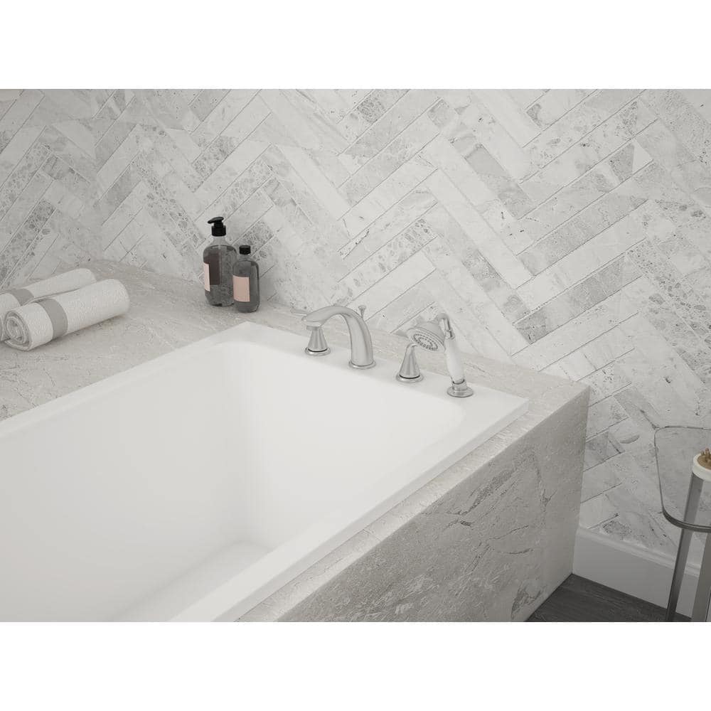 Majestic Polished Chrome 2-Handle Deck-Mount Roman Tub Faucet
