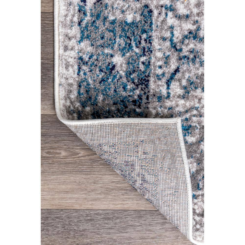 Anaelle Vintage Blue and Gray Synthetic Oriental Area Rug