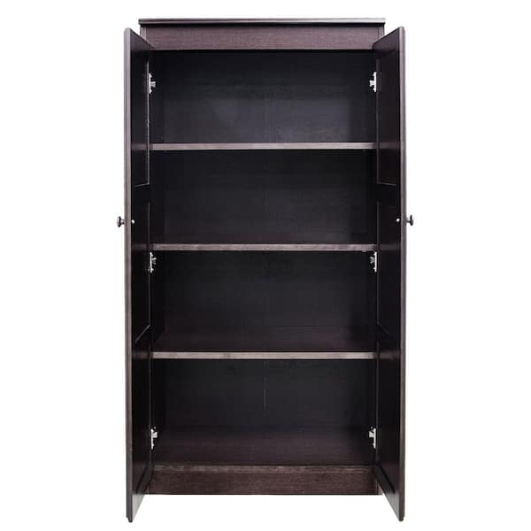 平棚 900x350x 300 Concepts In Wood 60 in. Espresso Wood 4-shelf Standard Bookcase