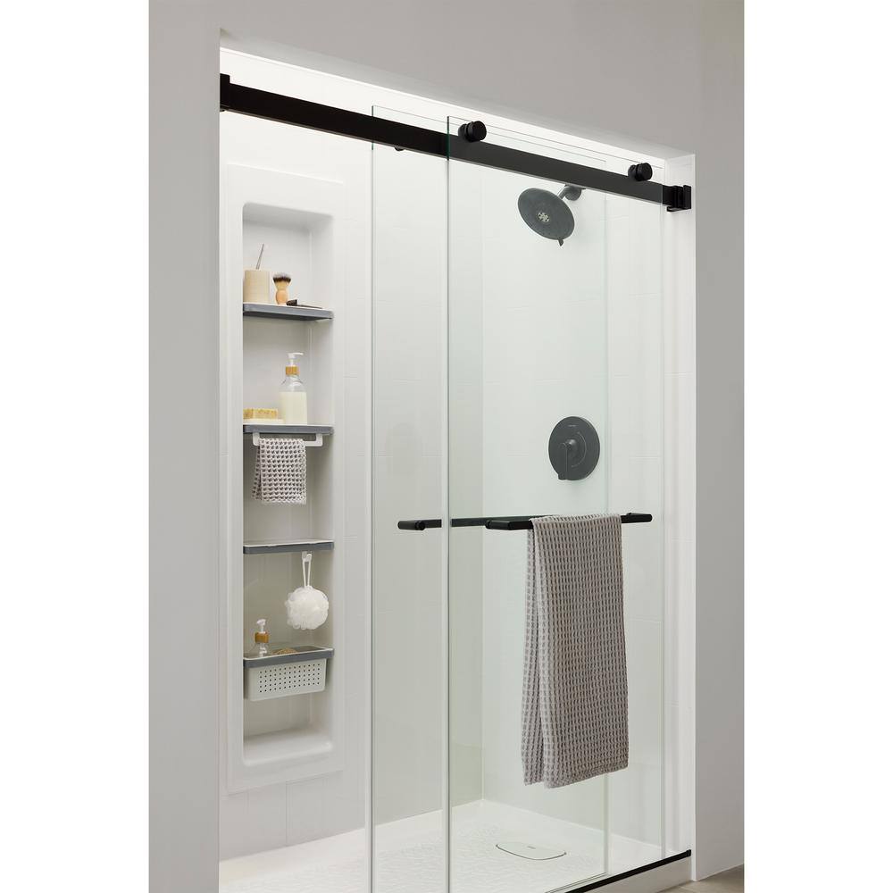 White Wall Mounted Shower Basket with Shelves