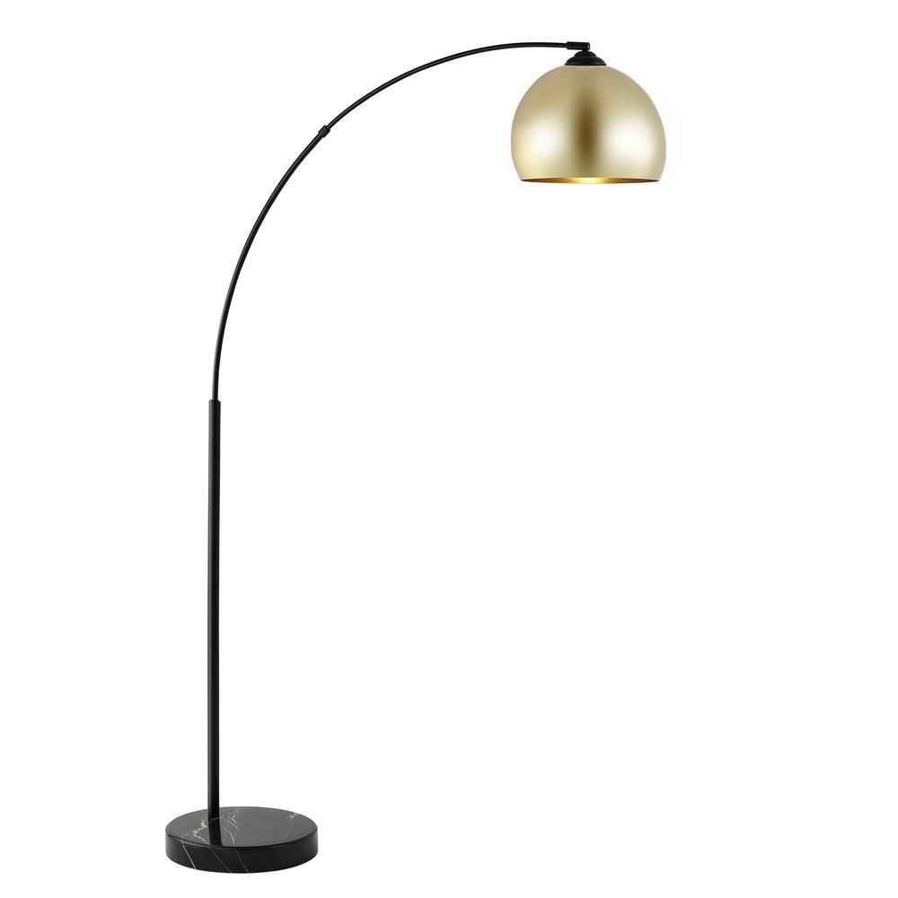 Cosmopolitan Charisma 70" Black and Gold Arc Floor Lamp