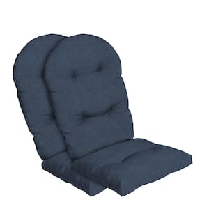 21.5 in. x 30 in. Oceantex Outdoor Plush Modern Tufted Adirondack Cushion, Ocean Blue (2-Pack)