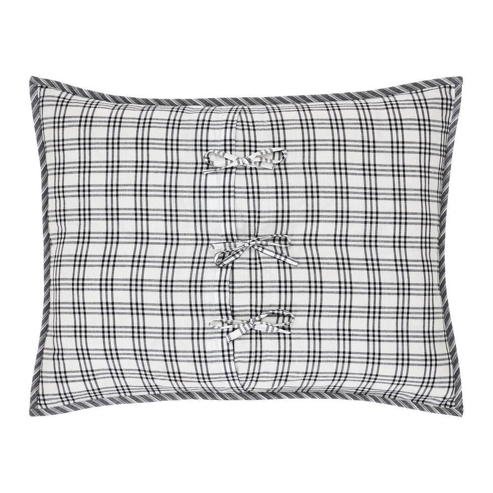 Sawyer Mill Black and White Cotton Patchwork Standard Sham