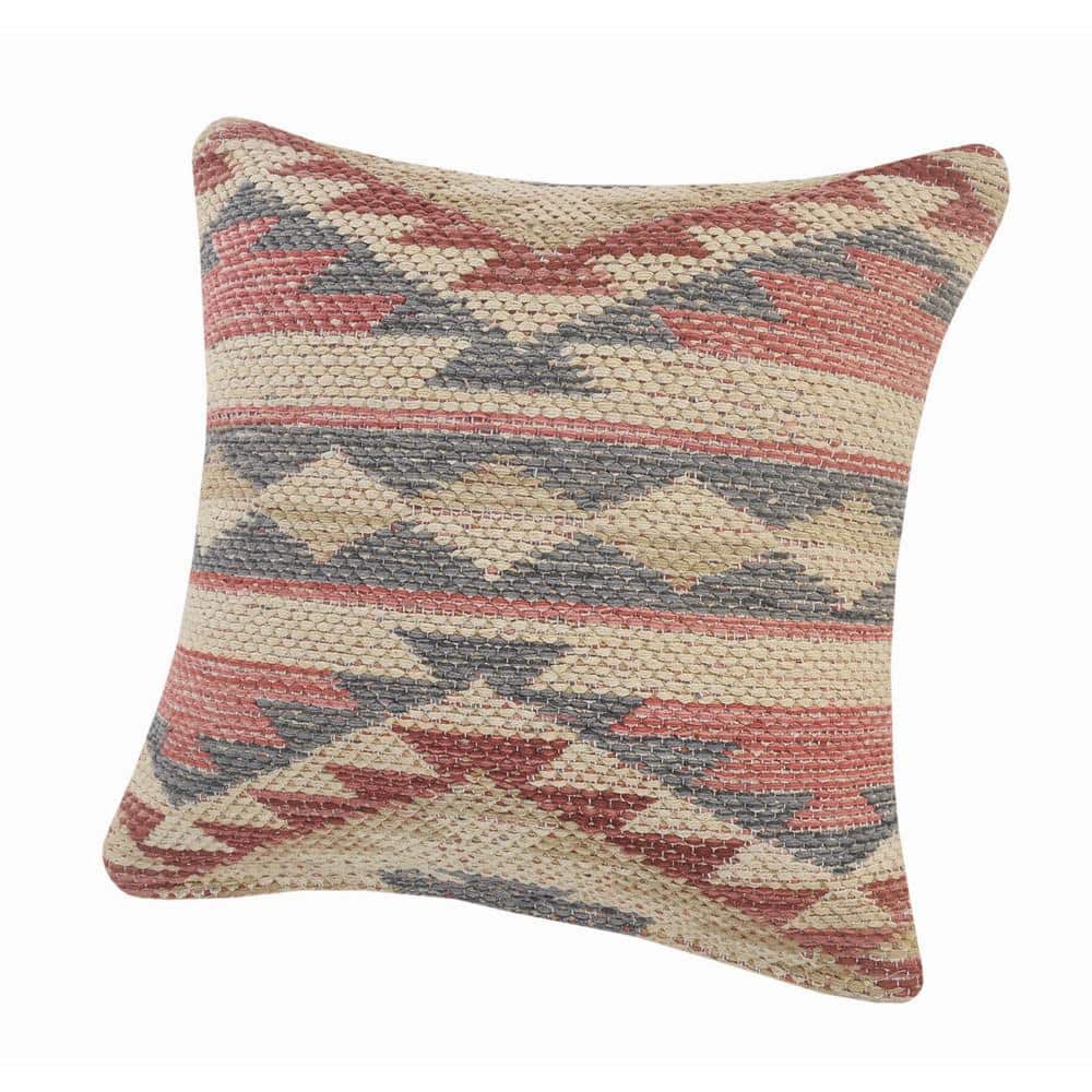 Southwestern Multicolor Cotton Square Throw Pillow Set