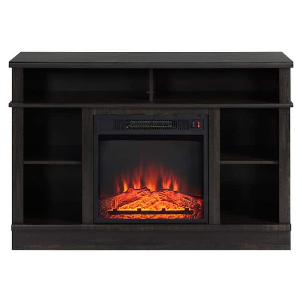 HOMCOM 44.5 in. Electric TV Stand, Living Room Storage Cabinet, Entertainment Center in Espresso