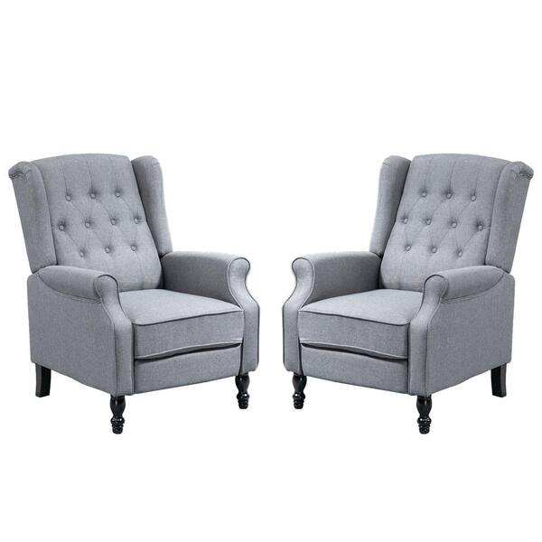 gray reclining accent chair