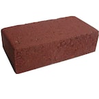 2 in. x 3 in. x 7 in. Smooth Red Concrete Brick