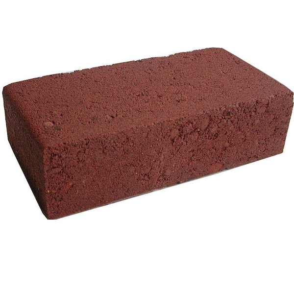 Oldcastle 2 in. x 3 in. x 7 in. Smooth Red Concrete Brick