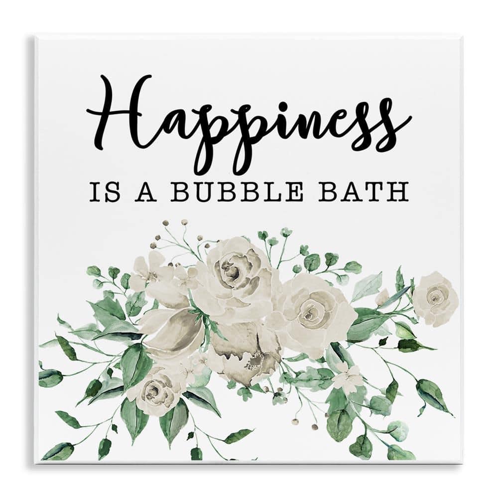 Happiness is Bubble Bath by Masey St. Studios Unframed Typography Graphic Art Print 12 in. x 12 in. price history on PriceWatchPro