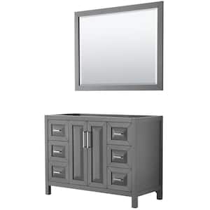 Daria 47 in. Single Bathroom Vanity Cabinet Only with 46 in. Mirror in Dark Gray