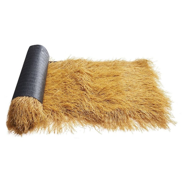 Artificial Thatch Grass Roof Roll 1.3 x 3.9 ft. Tiki Hut Bar Skirt Roof Decor