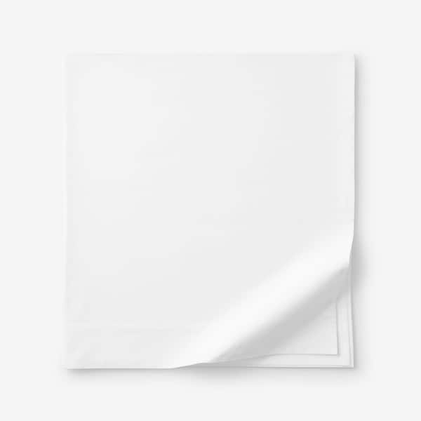 Company Cotton Garment Wash White Cotton Percale Queen Flat Sheet