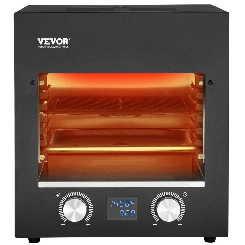 Steak Grill, Portable Electric Grill in Black 1800W Smokeless Infrared 1450Â°F Stainless Steel Cooker, Adjustable Rack