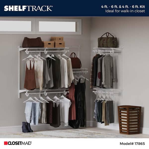 Rubbermaid Fasttrack 6 To 10 Foot Wide White Wire Closet