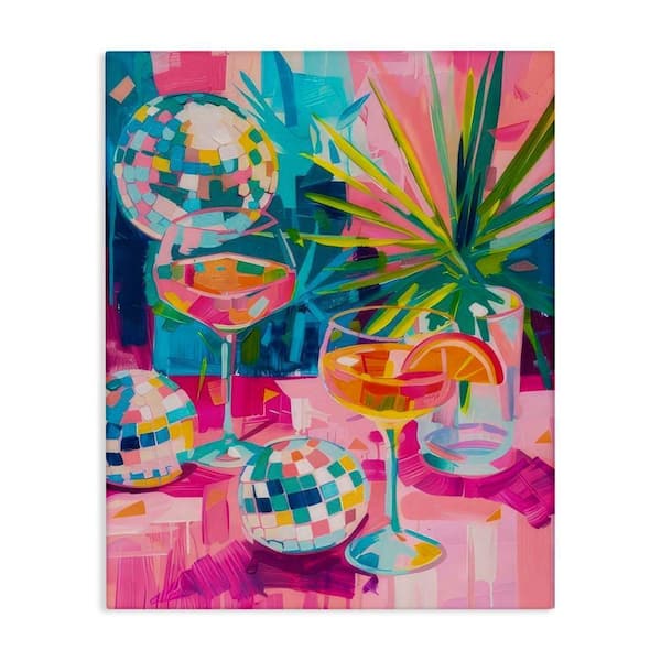 Dazzling Disco Cocktails by LSR Design Studio Unframed Food Graphic Art Print 48 in. x 36 in.