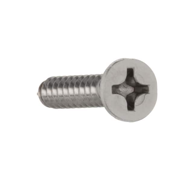 #12 x 1-1/4 in. Stainless Steel Phillips Flat Head Sheet Metal Screw (2-Pack)